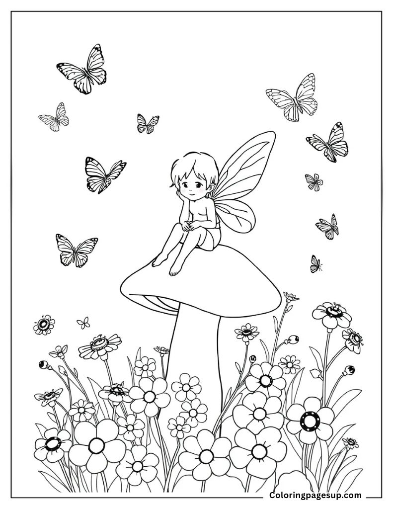 fairy free printable pages coloring