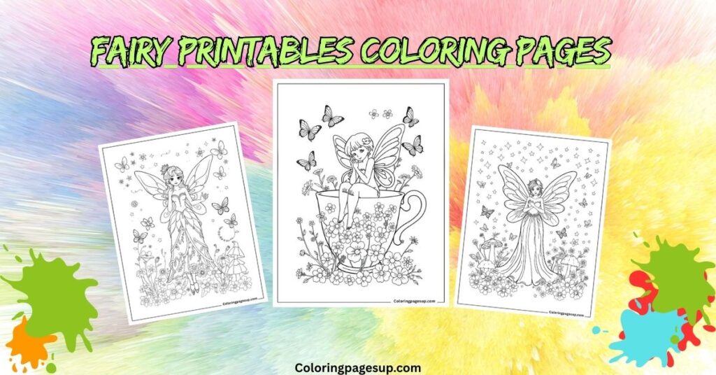 fairy printables coloring pages