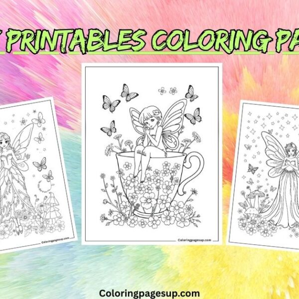 fairy printables coloring pages