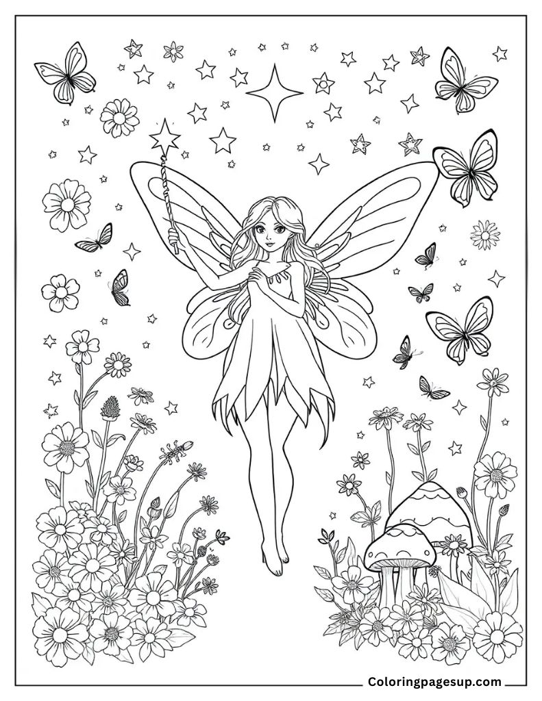 fairy free coloring for adults 
