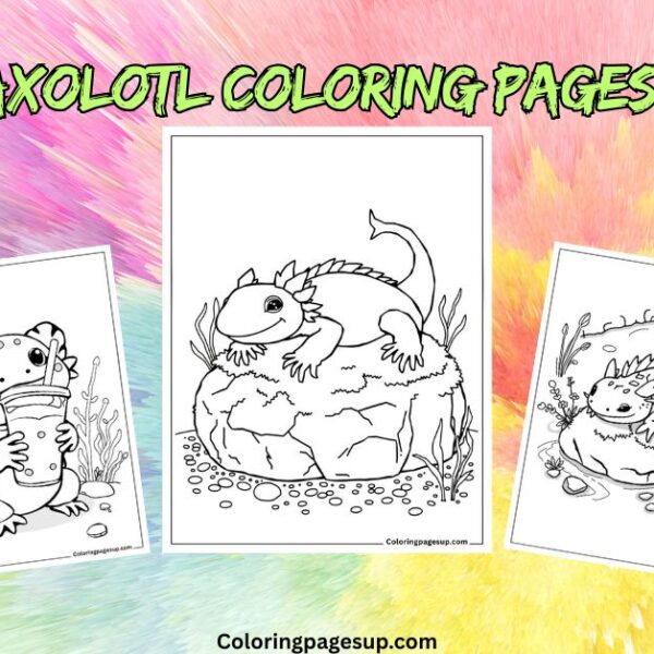 Axolotl coloring pages