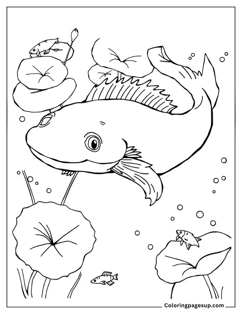 WATER ANIMAL COLORING PAGES