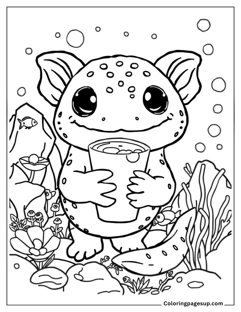 axolotl coloring page