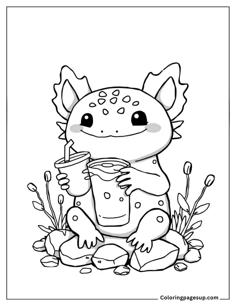 axolotl coloring sheets for kids