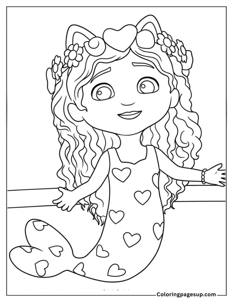 Gabby's dollhouse coloring sheets free