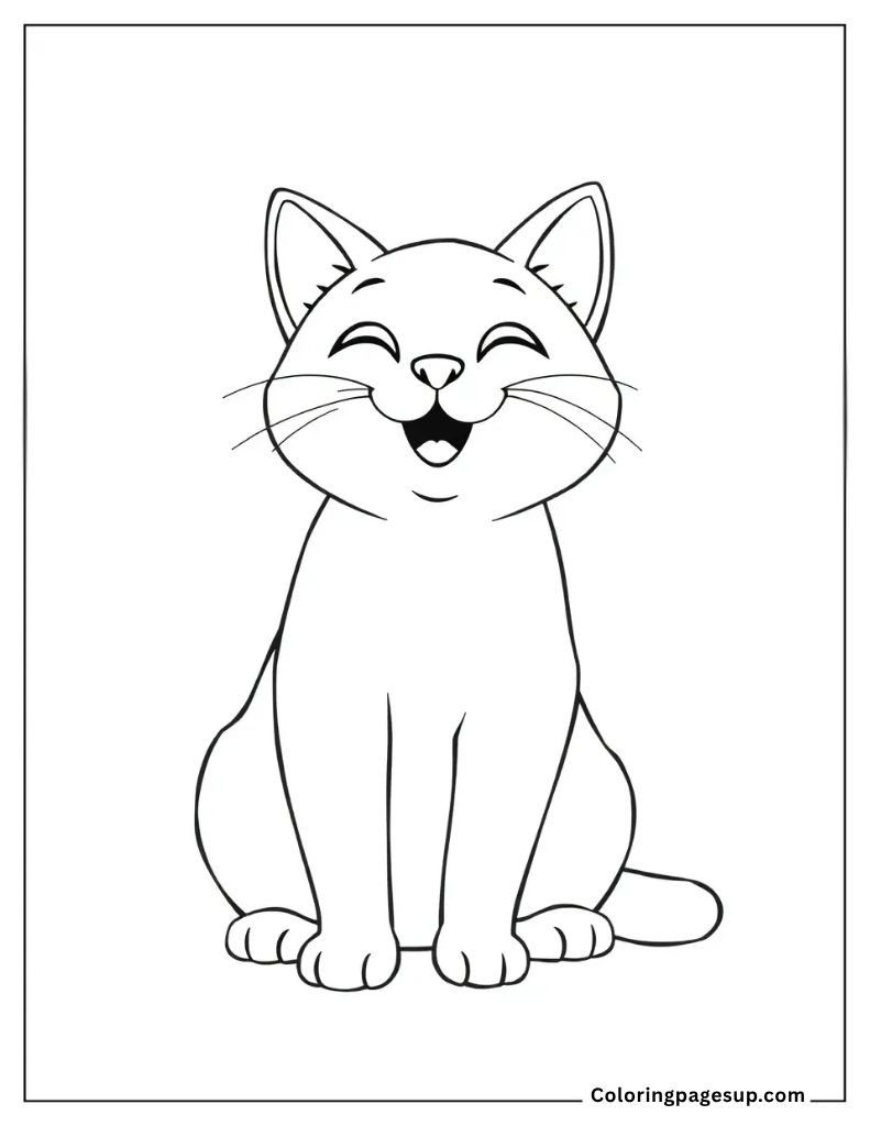 happy cute kitten coloring