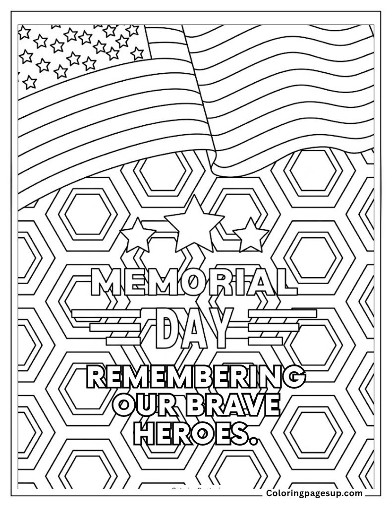 Memorial Day coloring sheet
