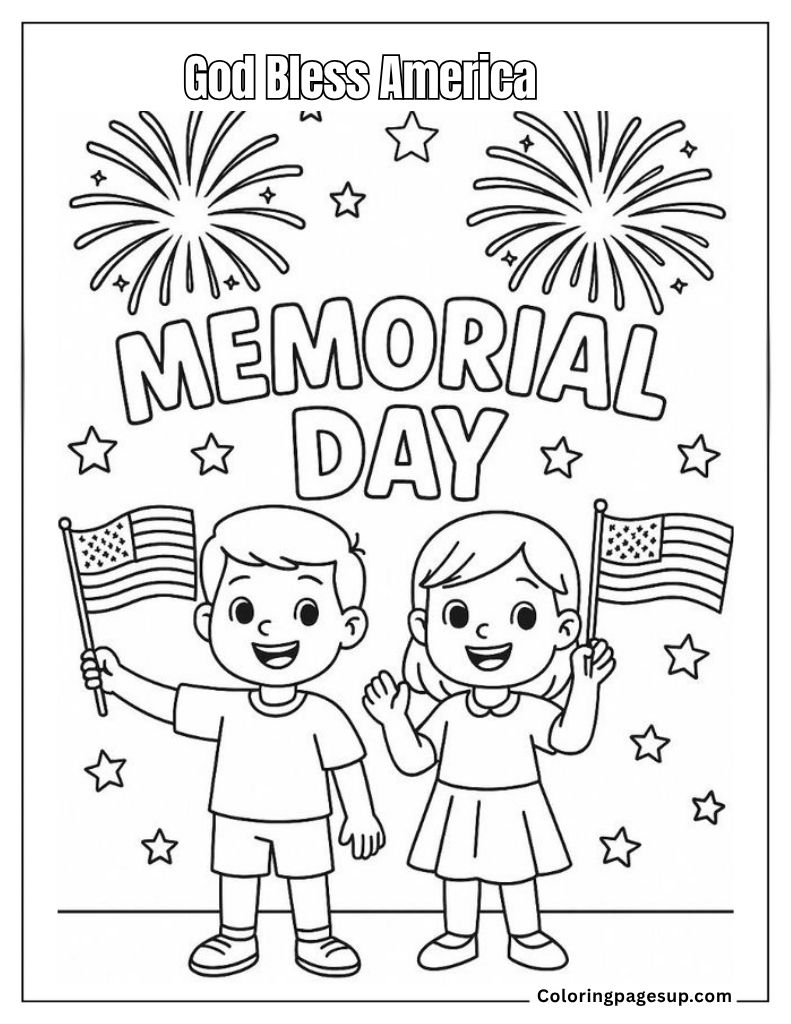 Memorial day coloring pages for kids