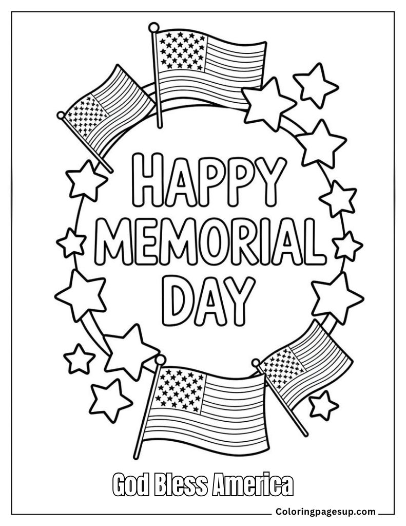 cute Memorial Day drawing