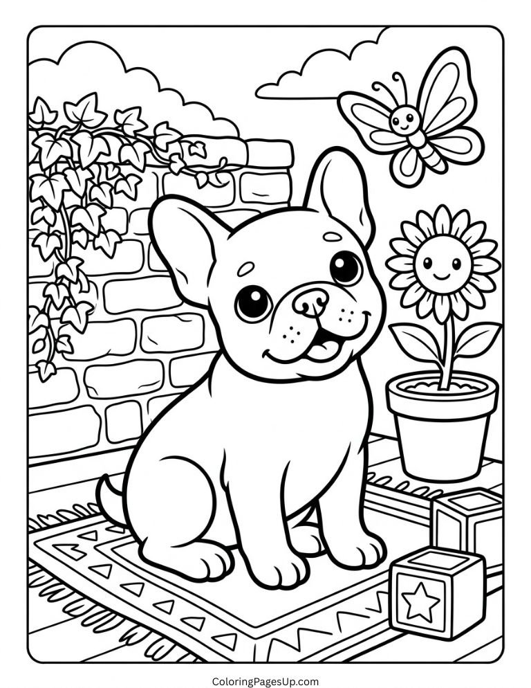 Dog puppy coloring pages