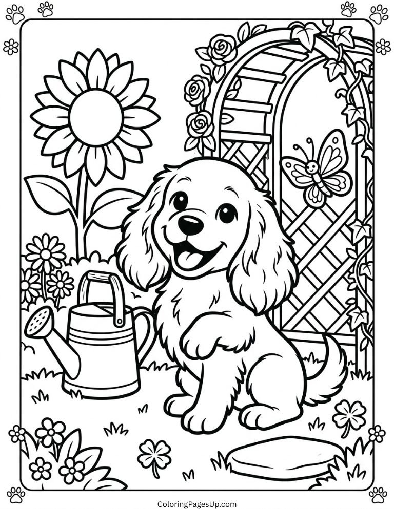 coloring pages of puppy