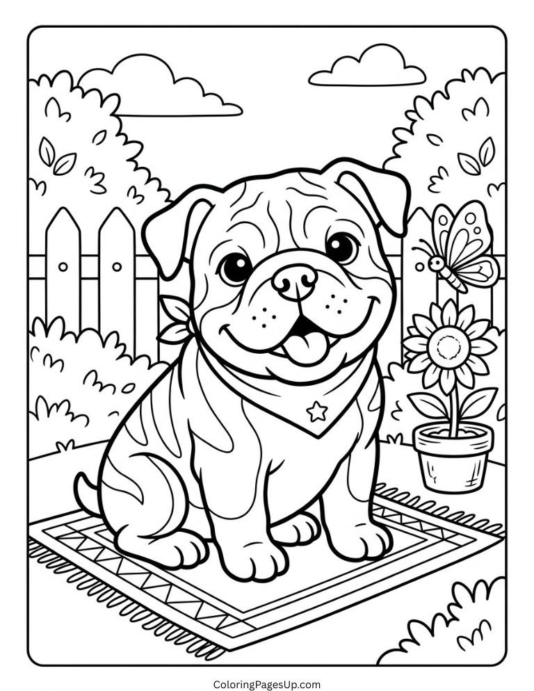 free printable puppy coloring sheets