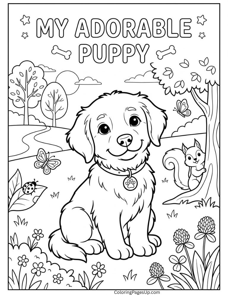 puppy coloring page