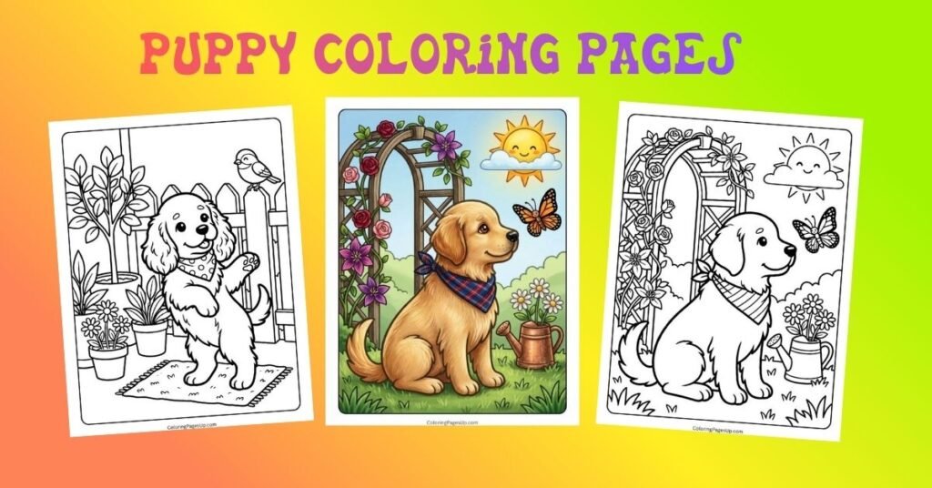 puppy coloring pages
