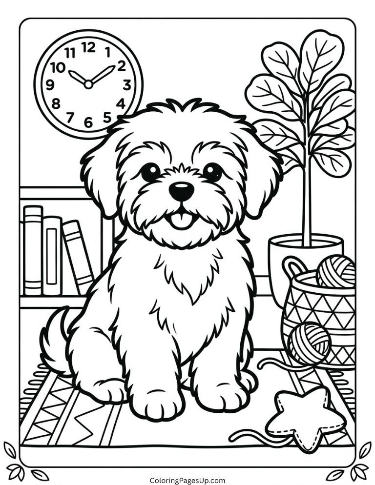 small puppy coloring pages